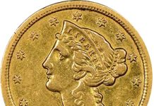 Newly discovered 1854-S gold half eagle