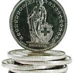 Helvetia on the back of a Swiss coin