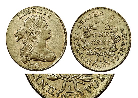 The Draped Bust Cent 1796-1807 1801 cent