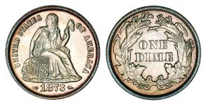 1873 dime arrows