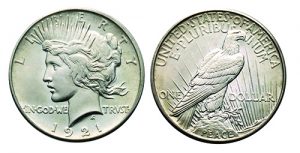 1921 peace dollar