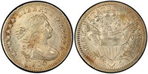 1800 Draped Bust half dime.