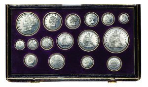 1868 set of U.S. aluminum coins