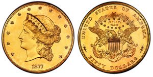 1877 pattern $50 gold