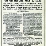 1933 flyer for executive order for gold