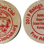 Raleigh Coin Club wooden nickel