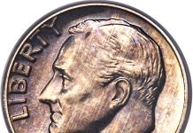 1975 No S Roosevelt Dime