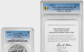 2019-S Enhanced Reverse Proof American Silver Eagle