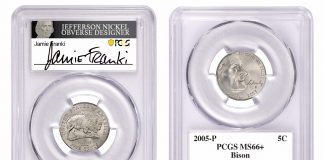 2005-P Jamie Franki Signature Courtesy of Professional Coin Grading Service