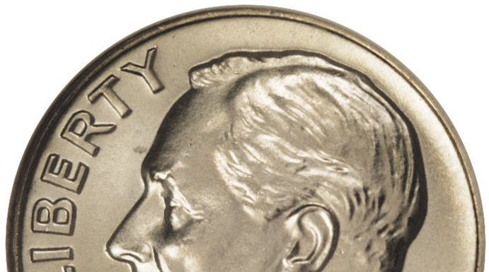 1982 No-P Roosevelt Dime