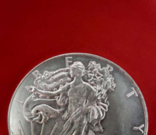 Fake silver eagle obverse