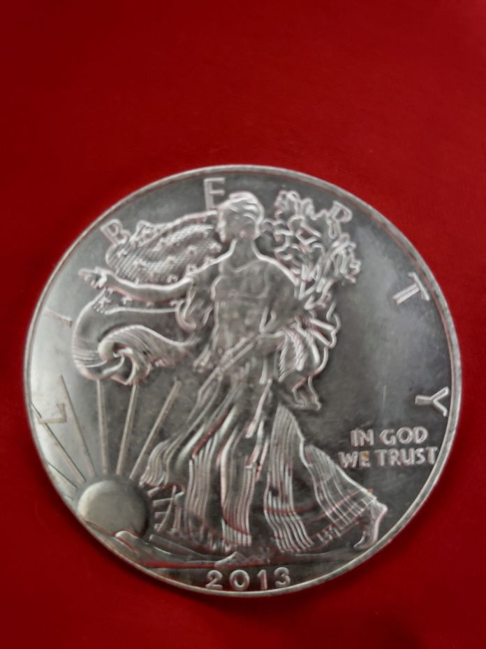 Fake silver eagle obverse