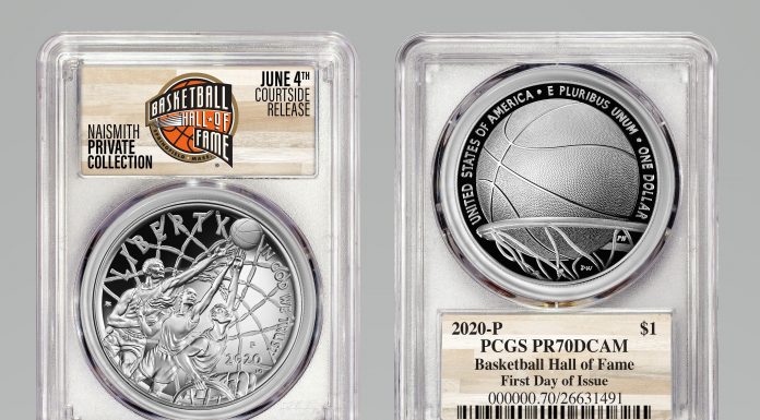2020 Basketball Coins Graded By PCGS, Exclusive Partner with Naismith Memorial Basketball Hall of Fame PCGS Basketball Hall of Fame Coins