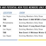 PCGS Members Only Schedule