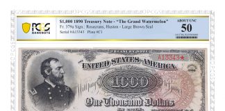 1890 Grand Watermelon Note Obverse