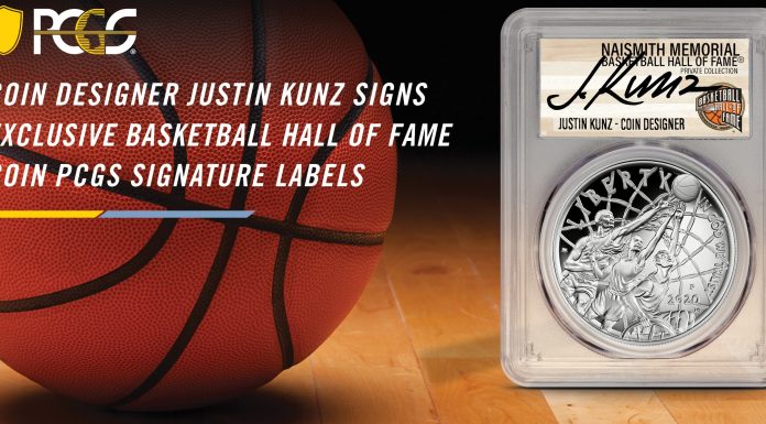 PCGS Basketball Hall of Fame Justin Kunz