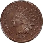 1877 Indian Cent, MS64BN