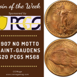Coin of the Week: 1907 No Motto Saint-Gaudens $20 Double Eagle, PCGS MS68 1907 No Motto Saint-Gaudens Double Eagle