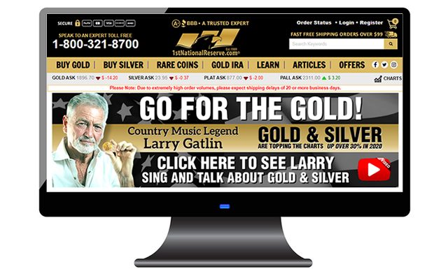 Country Music Legend Larry Gatlin Goes For The Gold On New 1st National Reserve Website