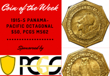 1915-S $50 Octagonal Panama-Pacific