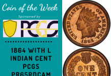 1864 With L Indian Cent PCGS PR65RDCAM. Image is courtesy of PCGS.