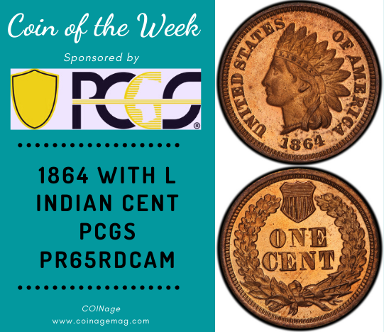 1864 With L Indian Cent PCGS PR65RDCAM. Image is courtesy of PCGS.