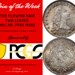 PCGS Coin of the Week: 1795 Flowing Hair Dollar, Two Leaves, MS65 1795 Flowing Hair Two Leaves Dollar, PCGS MS65