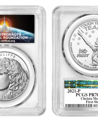 PCGS Offering Special Label Memorializing NASA Challenger Astronaut Christa McAuliffe Christa McAuliffe PCGS label