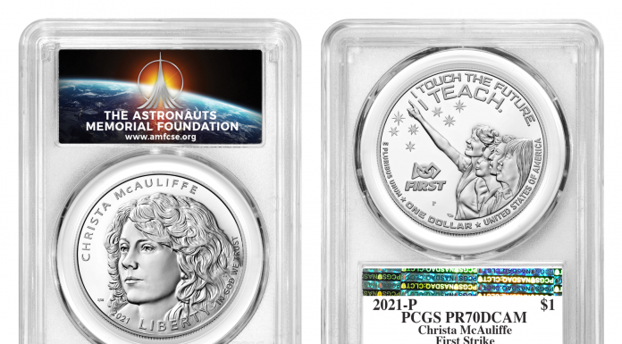 Christa McAuliffe PCGS label