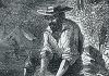 1849 woodcut of California gold-rush prospector