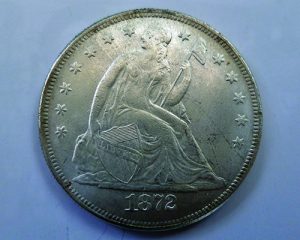 1872-CC Liberty Seated half dollar