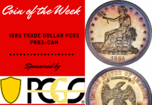 1885 Trade Dollar PCGS PR63+CAM.