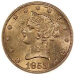 1853/2 Liberty Head Eagle from S.S. Central America