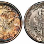 1918-D Mercury Dime Superbly Toned