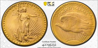 1933 Saint-Gaudens Double Eagle, PCGS MS65