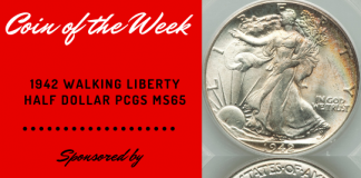 PCGS Coin of the Week: 1942 Walking Liberty Half Dollar PCGS MS65