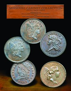  2014 auction catalog by Goldberg Coin & Collectibles Inc. for Missouri collection of half cents