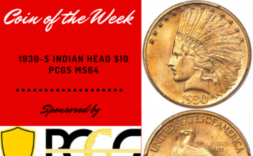1930-S Indian Head $10, PCGS MS64