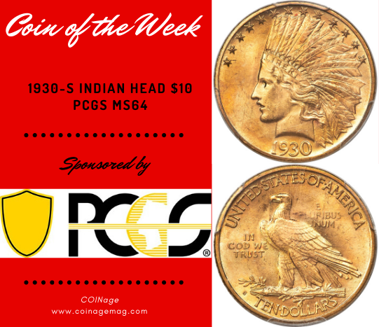 1930-S Indian Head $10, PCGS MS64