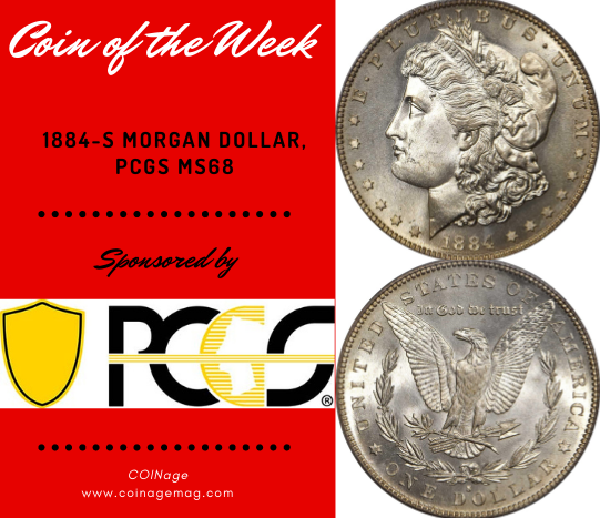 1884-S Morgan Dollar, PCGS MS68.