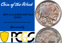 1937-D Three-Legged Buffalo Nickel