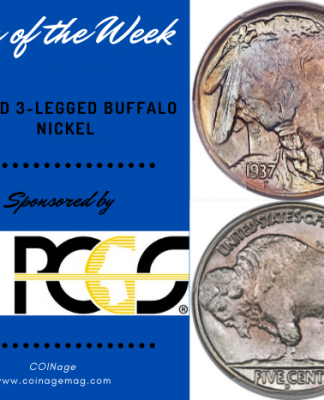 1937-D Three-Legged Buffalo Nickel
