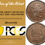 1796 Liberty Cap No Pole Half Cent, PCGS MS67RB