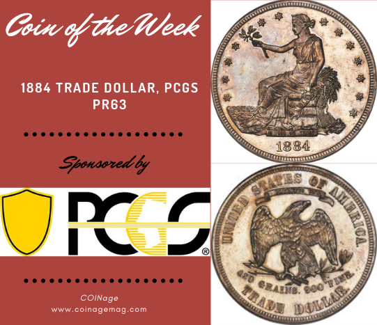 1884 Trade Dollar, PCGS PR63