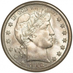 1913 Barber Half Dollar