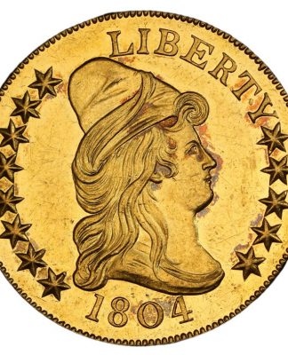 1804 Capped Bust Right Eagle Plain 4, PCGS Coin of the Month