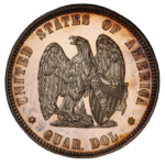 1872 Amazonian Quarter Dollar in Silver