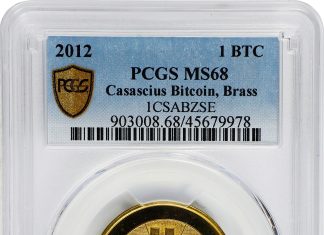Rare Casascius Bitcoin Sells for $91,500. Crypto Auctions Top $1.27 Million at Stack’s Bowers.