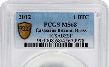 Rare Casascius Bitcoin Sells for $91,500. Crypto Auctions Top $1.27 Million at Stack’s Bowers.