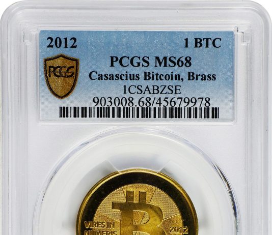 Rare Casascius Bitcoin Sells for $91,500. Crypto Auctions Top $1.27 Million at Stack’s Bowers.